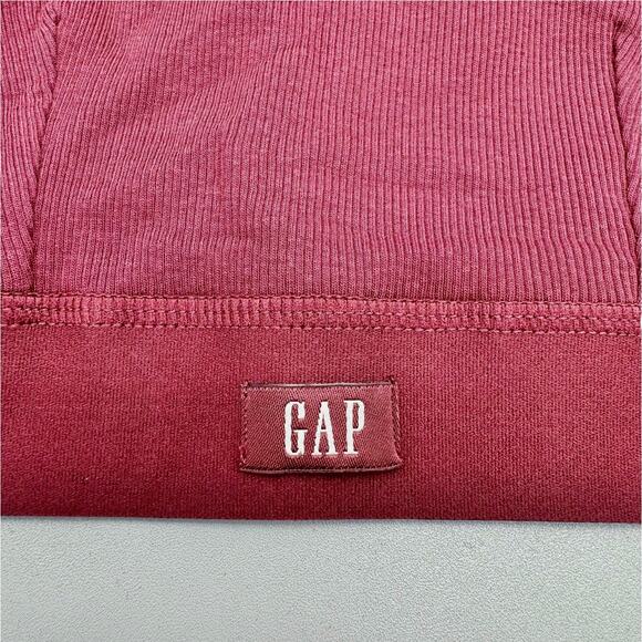 Gap Body Bralette Womens Medium Red Cotton Rib Lounge Athleisure Comfy Stretch - Picture 5 of 10